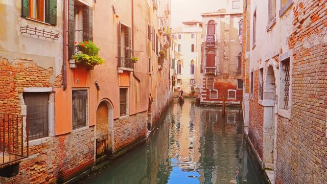 Lovely hidden venetian chanal in Venice, Italy
