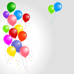 background with multicolored balloons. vector illustration.