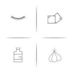 Food And Drink simple linear icons set. Outlined vector icons