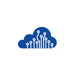 Cloud icon for download, upload technology and home security template
