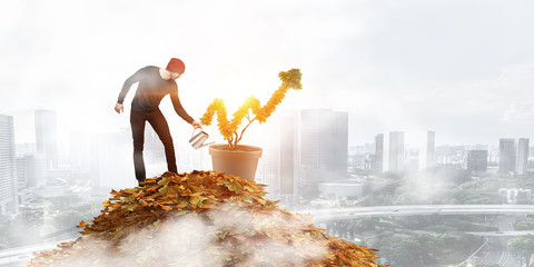 Make your income grow. Mixed media