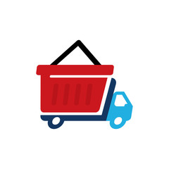 Shop Delivery Logo Icon Design