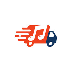 Music Delivery Logo Icon Design