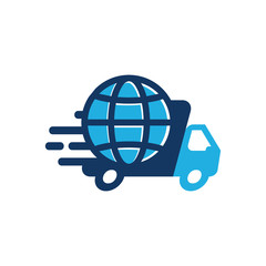 Globe Delivery Logo Icon Design