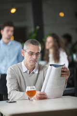 Businessman in restaurant
