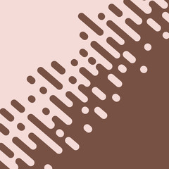 Abstract brown rounded lines halftone transition. Vector.