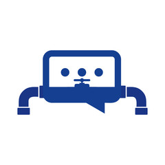 Plumbing Chat Logo Icon Design