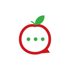 Fruit Chat Logo Icon Design