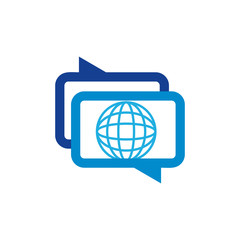 World Chat Logo Icon Design