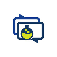 Lab Chat Logo Icon Design