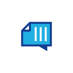 Document Chat Logo Icon Design