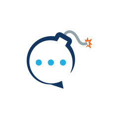 Bomb Chat Logo Icon Design