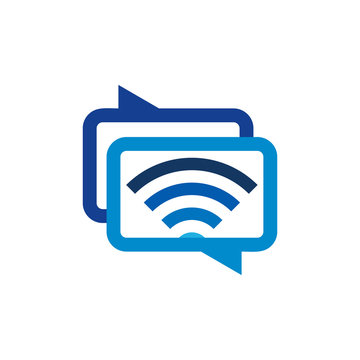 Wifi Chat Logo Icon Design