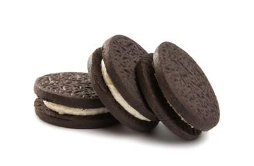 double sandwich cookies isolated
