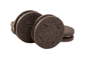 double sandwich cookies isolated