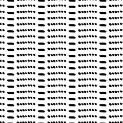 Black and White Seamless Ethnic Pattern. Tribal
