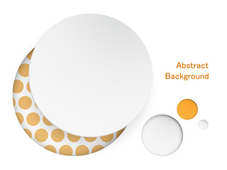 Abstract Frame Circle Shape with orange color background