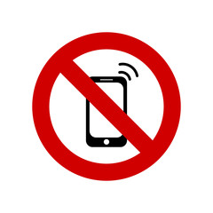 No cell phone vector