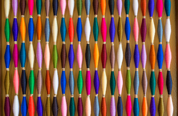 Colorful thread spools...