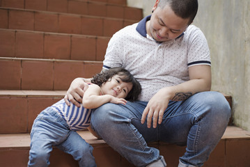 Fototapeta premium Loving Father With Daughter