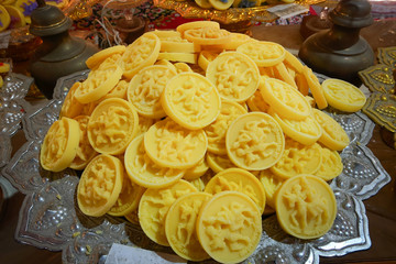 Coins made from candles