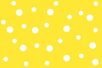 黄色に白丸背景　yellow background　on white dot pattern
