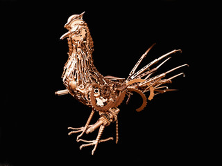 Hand made from junk metal.