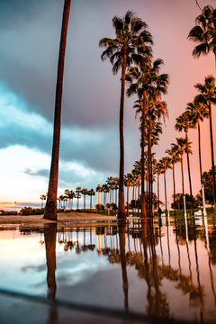 Dramatic Long Beach Sunset