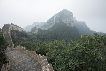 Fototapeta na wymiar Picturesque landscape of the great wall in China