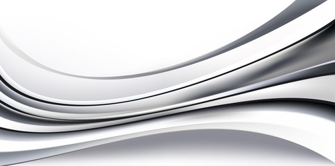 Абстрактный фон состоящий из чёрно-белых волн