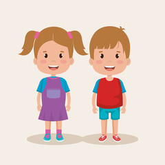 couple of little kids characters