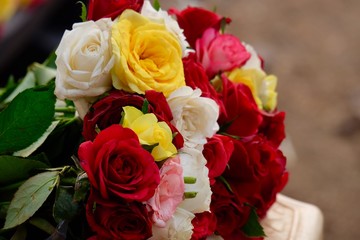 Naklejka premium bunch of fresh beautiful roses 