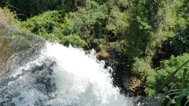 Small fall at the end of the Macuco trail in the Iguazu National Park in Argentina.
