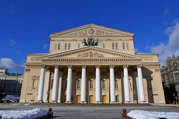 The famous Bolshoi Theatre in Moscow, Russia. . 