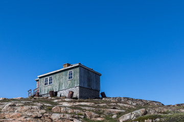 Fototapeta na wymiar Verlassene Jägersiedlung - Grönland