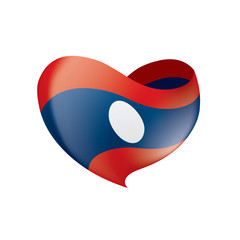 Laos flag, vector illustration
