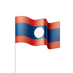 Laos flag, vector illustration