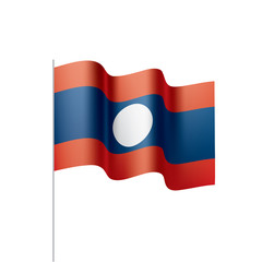 Laos flag, vector illustration