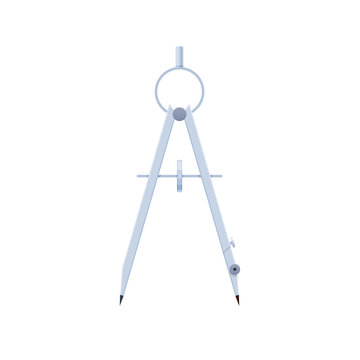 Engineering instrument, working graphic tool, compass, designed for drawing circles.