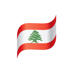 Lebanese flag, vector illustration