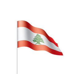 Lebanese flag, vector illustration