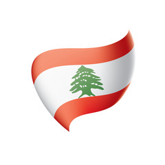 Lebanese flag, vector illustration