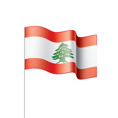 Lebanese flag, vector illustration