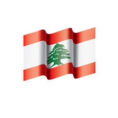 Lebanese flag, vector illustration