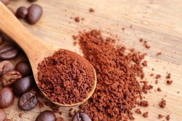 Instant coffee and coffee beans