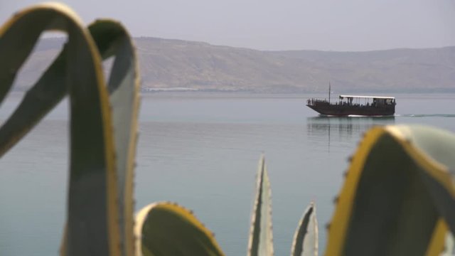 Boat on the Sea of Galilee in Capernaum