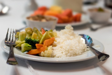Fast Food Stir Fried Vegetables.