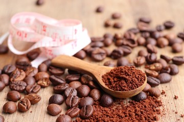 Instant coffee and coffee beans