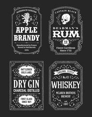 Alcohole Labels Set