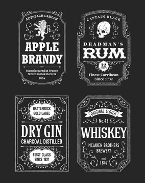 Alcohole Labels Set